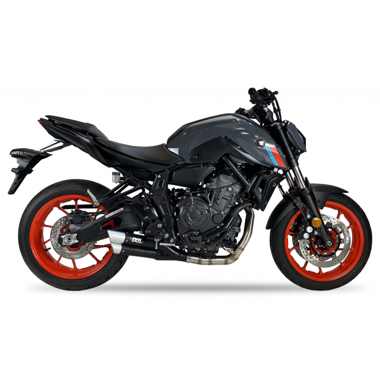Full System - Dual Hyperflow Black Xl Yamaha Mt-07 / Tracer 7 / Gt / Xsr700