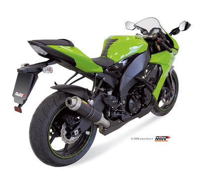 MIVV Uitlaat - Kawasaki ZX10-R 2010 - GP - Carbon / Zwart RVS