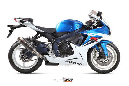 MIVV Slip-on Uitlaat - Suzuki GSX-R600 2011-2016 | GSX-R750 2011-2016 - Carbon / Titanium