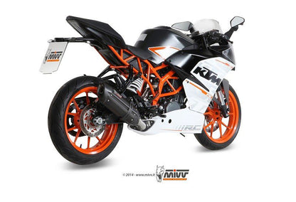 Mivv Compleet Rvs Systeem Met Suono Steel Black Rvs Demper Ktm Rc390 '14-