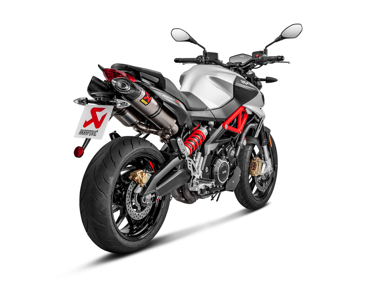 Akrapovič Uitlaat - Aprilia SHIVER 900 2017-2020 - Slip-On Line (Titanium)