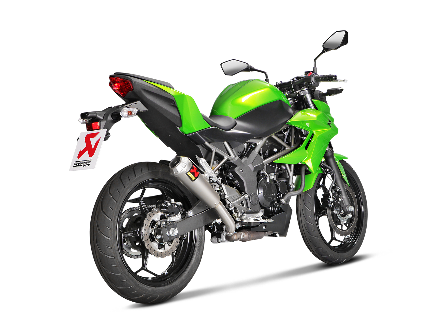 Akrapovič Uitlaat - Kawasaki Ninja 125 / Z125 (11kW) 2019-2024 | Ninja 250SL 2015-2017 | Z250SL 2015-2017 - Slip-On Line (Titanium) - Motor Accessoires