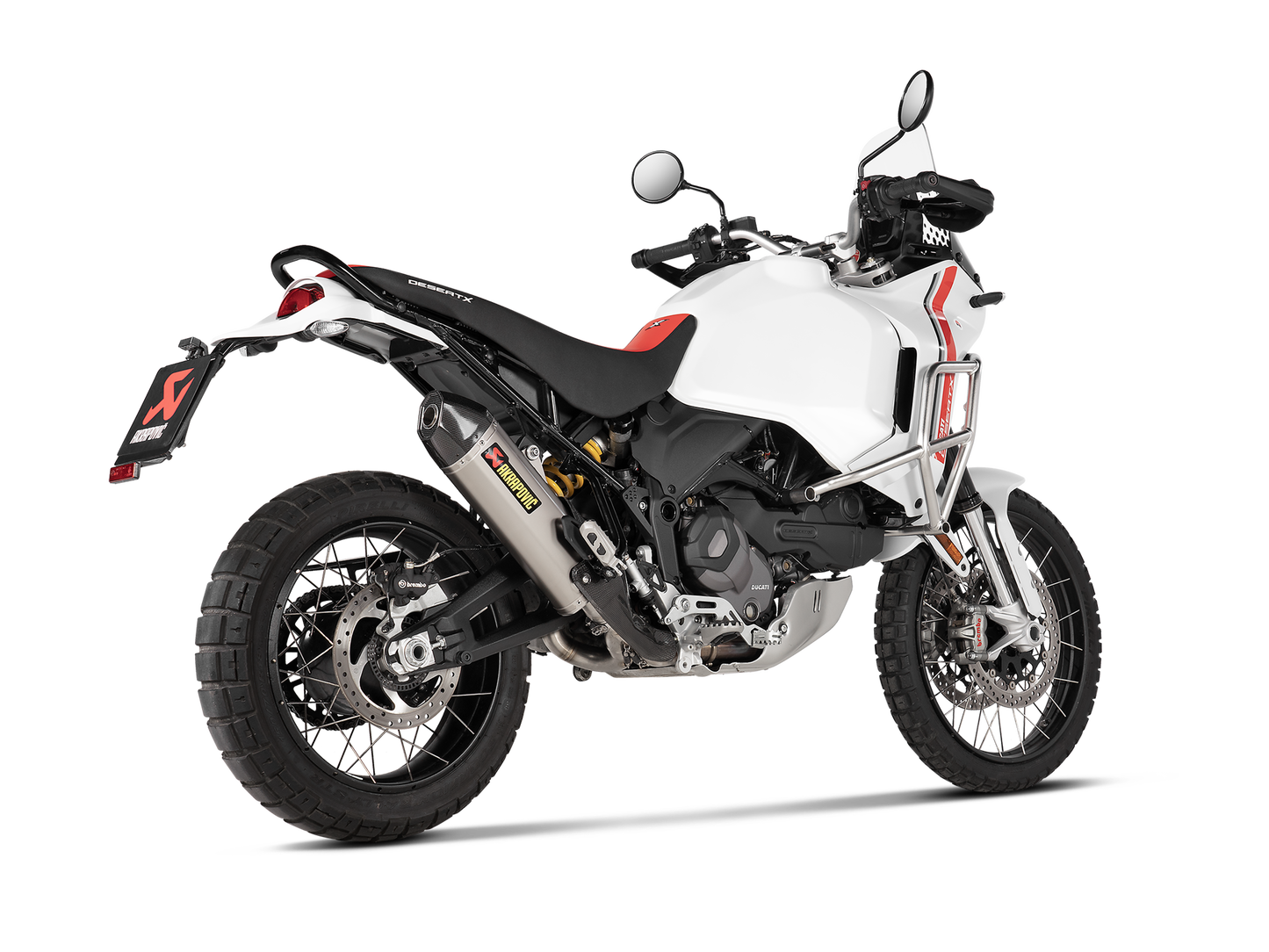 Optionele Akrapovič Uitlaat Accessoires - Ducati DesertX 2022-2024 | Monster 2021-2024 - Optional Link Pipe/Collector (SS) - Motor Accessoires