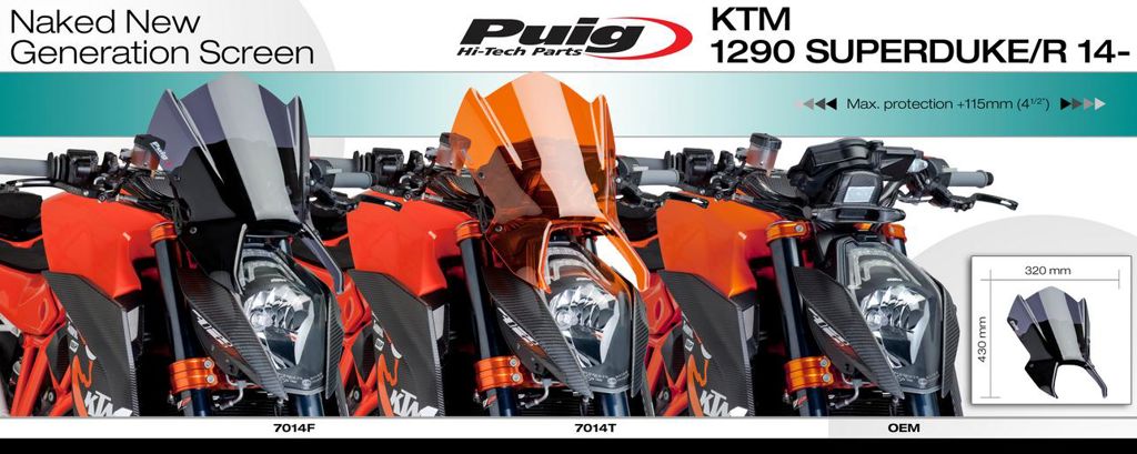 Vervangingsruit Puig Naked Bike Ktm 1290 Superduke '14-16