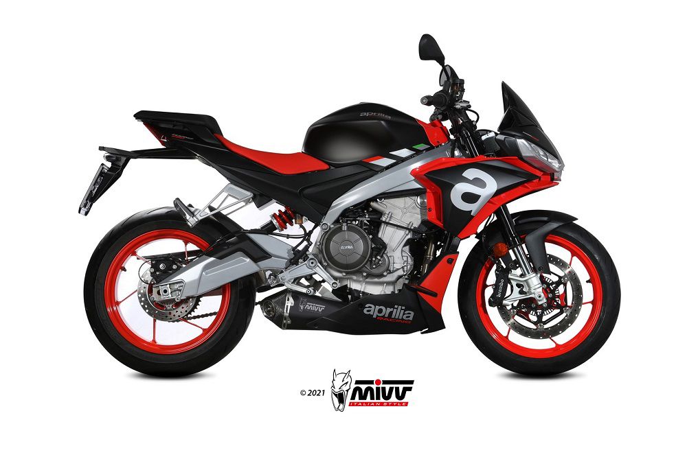 Mivv Full System Met Delta Race Zwart Aprilia Rs660 / Tuono 660 '21- (Lage Montage)