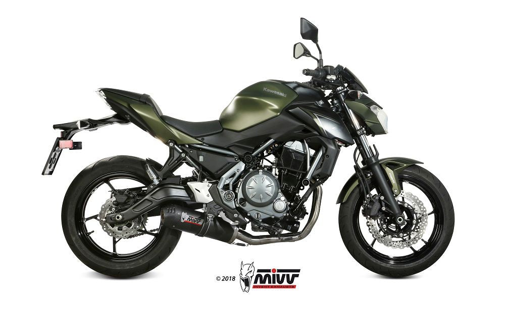 Mivv Systeem Met Oval Carbon Kawasaki Ninja 650 / Z650 '23- (2 Lambdas)