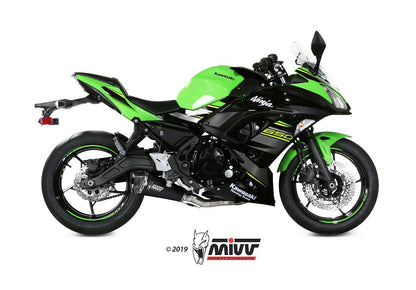 Mivv Systeem Met Delta Race Black Rvs Kawasaki Ninja 650 / Z650 '17-22 (1 Lambda)