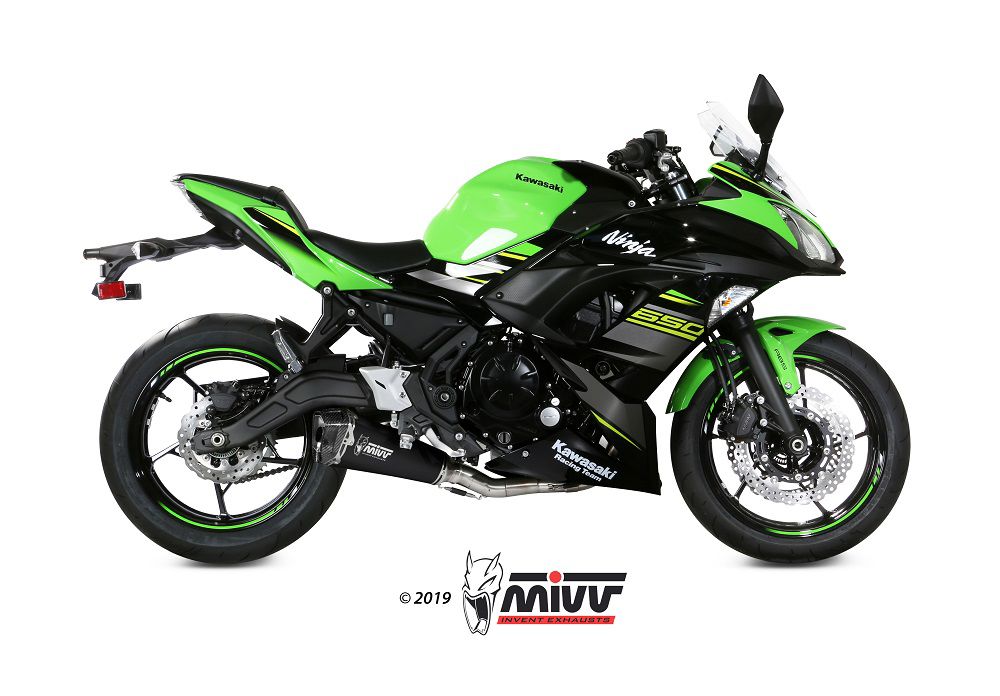 Mivv Systeem Met Delta Race Black Rvs Kawasaki Ninja 650 / Z650 '23- (2 Lambdas)