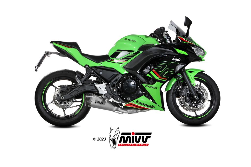 Mivv Systeem Met Delta Race Rvs Kawasaki Ninja 650 / Z650 '23- (2 Lambdas)