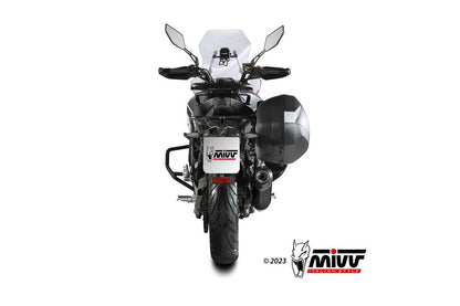 MIVV Oval Black RVS met carbon end cap CF Moto 650MT '21- / 700MT '24-