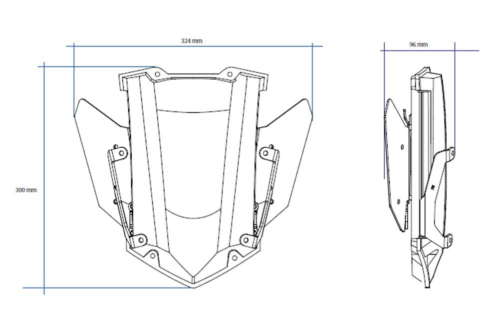 Elektrische Ruitverstelling E.R.S. Puig Voor Yamaha Mt-09 Tracer / Gt '18-