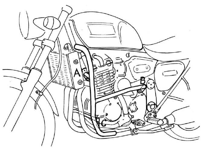 Valbeugel Hepco&Becker Chroom Triumph Thunderbird/ Legend Tt '95-98