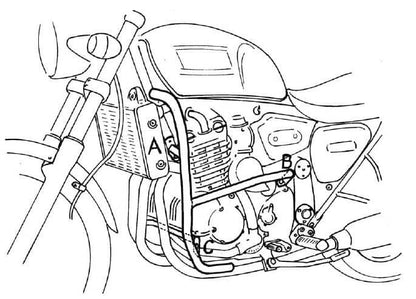 Valbeugel Hepco&Becker Chroom Triumph Thunderbird/ Legend Tt '95-98