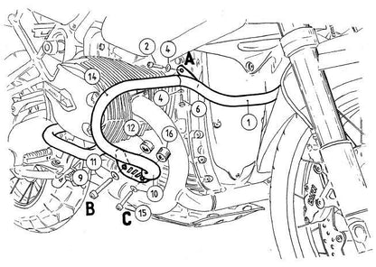 Hepco & Becker Valbeugel - BMW R1200GS 2010-2012 - Zwart / Zilver