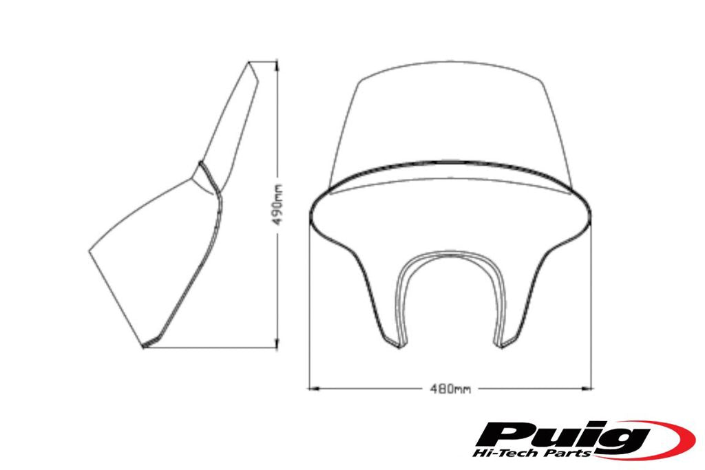 Stuurkuipje Batwing SML Touring Puig Honda CMX1100 Rebel '21- licht getint