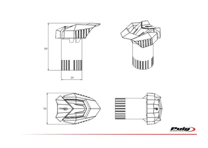 Sliders Puig model R19 Suzuki GSX-S125 '17-19