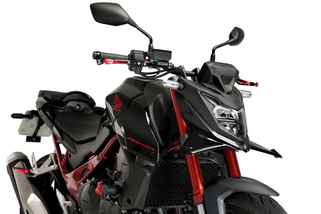 Puig Naked Front Spoiler - Honda CB750 Hornet 2023-2024 - Mat Zwart / Zwart