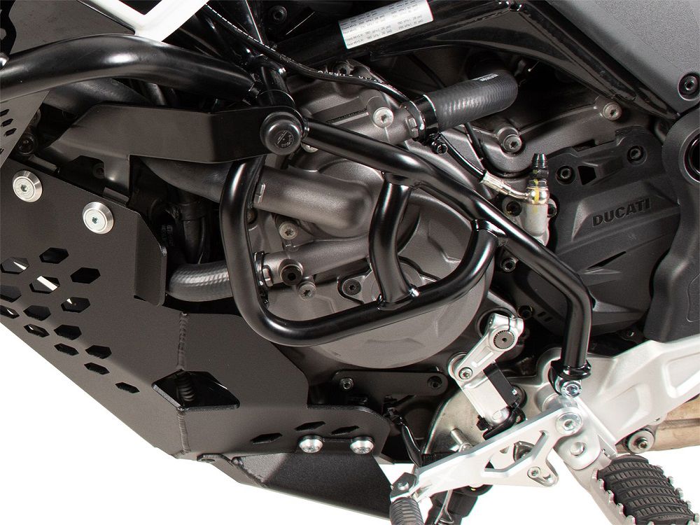 Hepco & Becker Extra Valbeugel Links - Ducati DesertX Rally 2024-2026 - Zwart / Wit