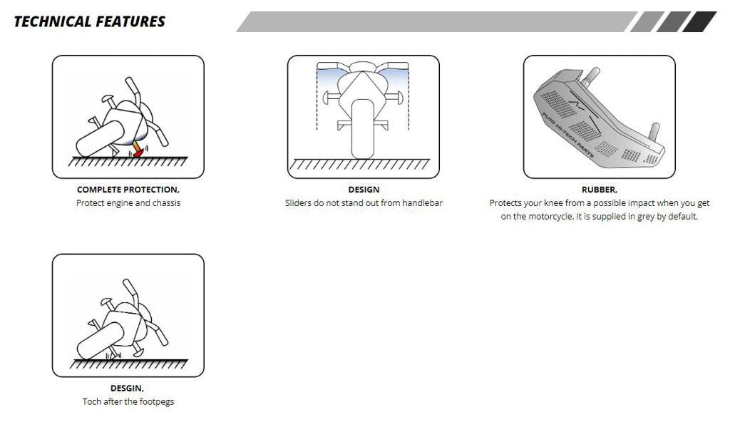 Sliders Puig Model R19 Kawasaki Ninja 500 / Se '24-