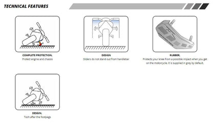 Sliders Puig Model R19 Kawasaki Ninja 500 / Se '24-