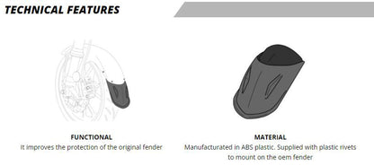 Voorspatbord Verlenger Zwart Puig Diverse Yamaha Modellen