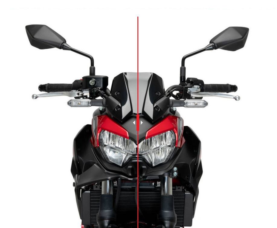 Puig Naked Front Spoiler - Kawasaki Z650 2020-2026 | Z650S 2026 - Carbon Look / Mat Zwart