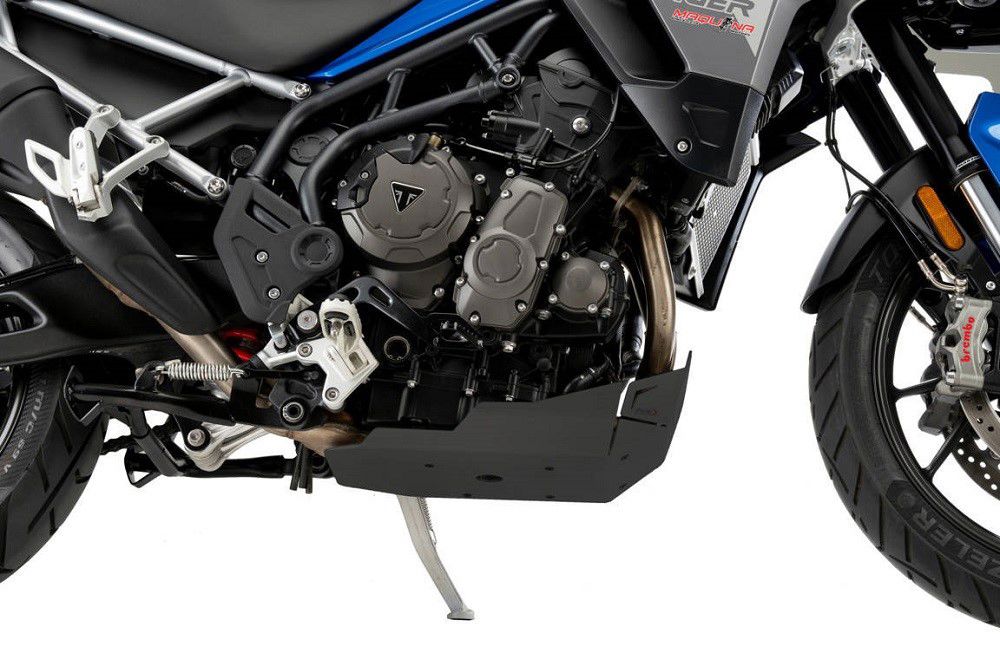 Carterplaat Zwart Aluminium Puig Triumph Tiger 900 Modellen
