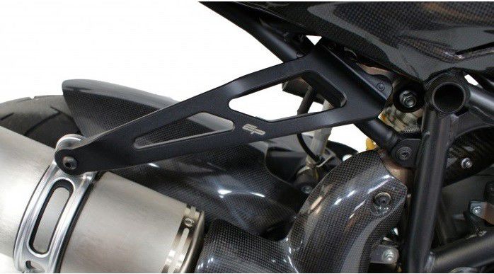 Uitlaatsteun zwart Evotech Performance Ducati Streetfighter 1098 '09-13