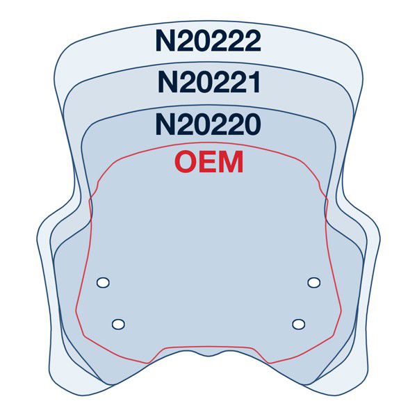 Vervangingsruit National Cycle Vstream Short Donker Getint Suzuki Dl650 '17-