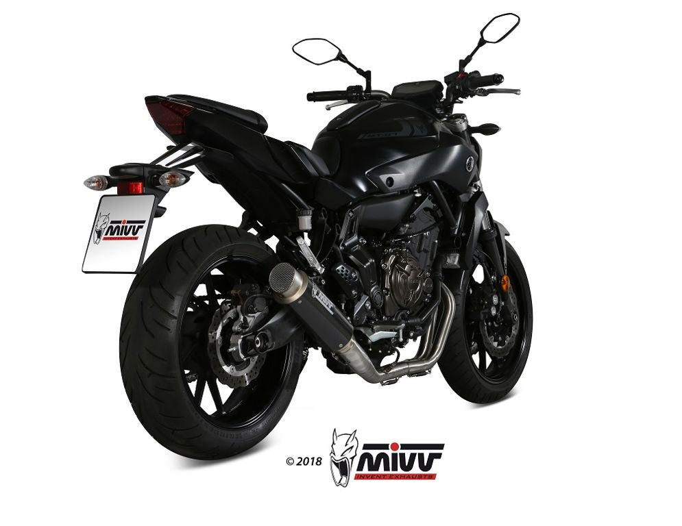 Mivv Compleet 2-1 Systeem Met Gp Pro Carbon Demper Yamaha Mt-07 '14-20