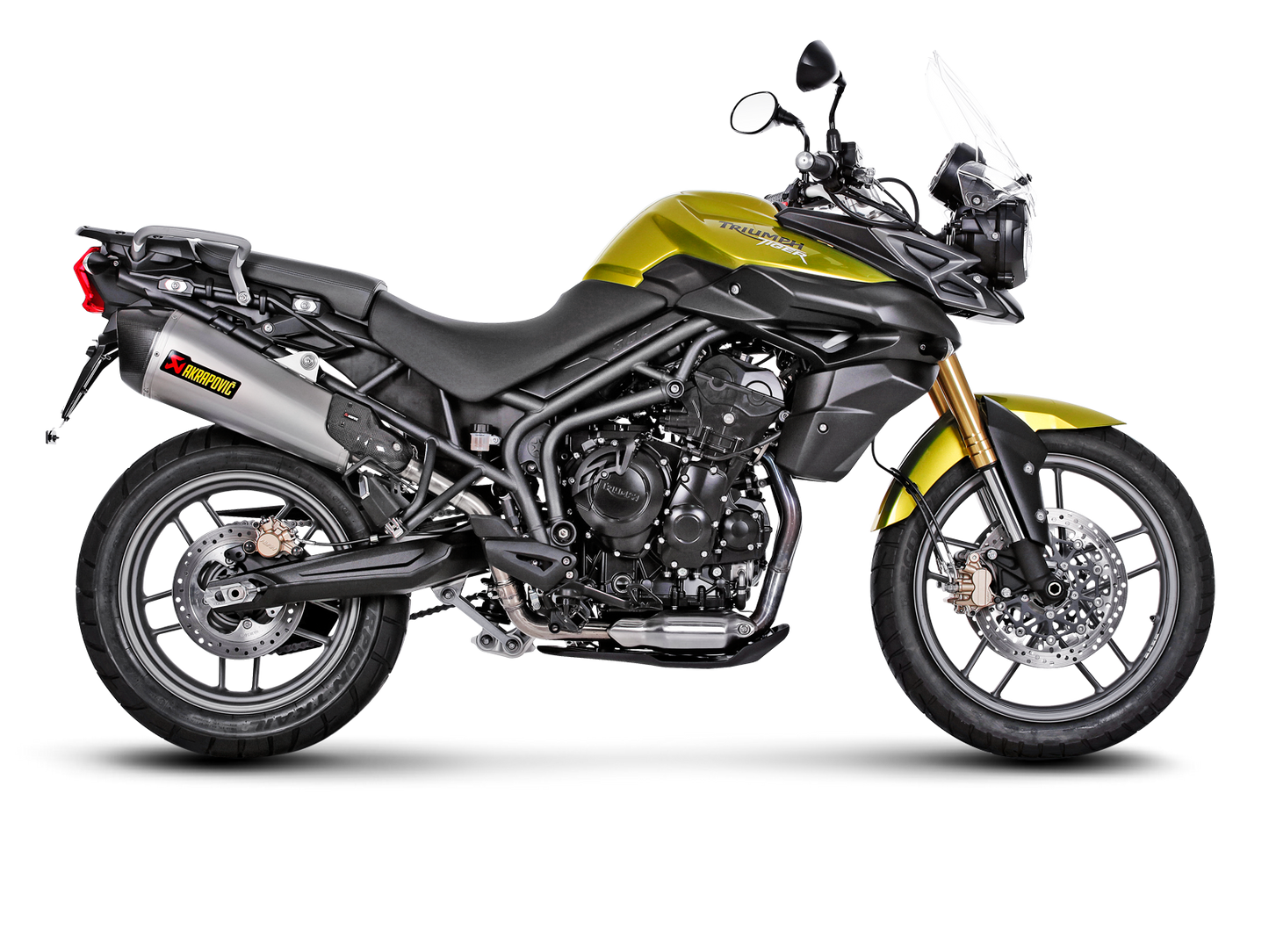 Akrapovič Uitlaat - Triumph Tiger 800 XC/XR/XRx/XCx/XRT/XCA 2011-2016 - Slip-On Line (Titanium) - Motor Accessoires