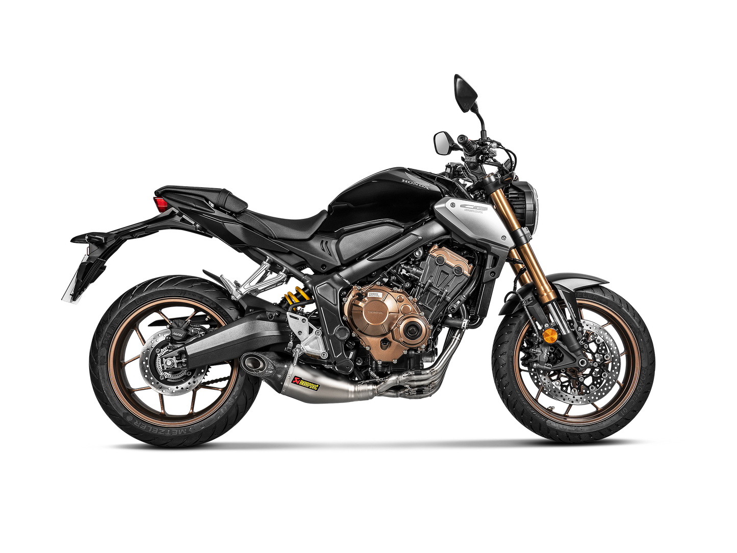 Akrapovič Uitlaat - Honda CB650F 2014-2018 | CB650R 2019-2020 | CBR650F 2014-2018 | CBR650R 2019-2020 - Racing Line (Titanium) - Motor Accessoires