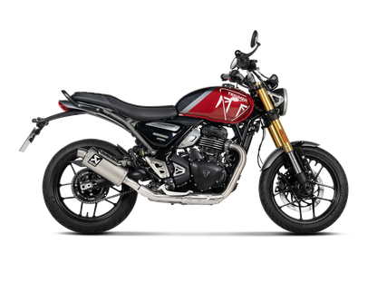 Akrapovič Uitlaat - Triumph Scrambler 400 X 2023-2026 | Speed 400 2023-2026 - Slip-On Line (Titanium) - Motor Accessoires