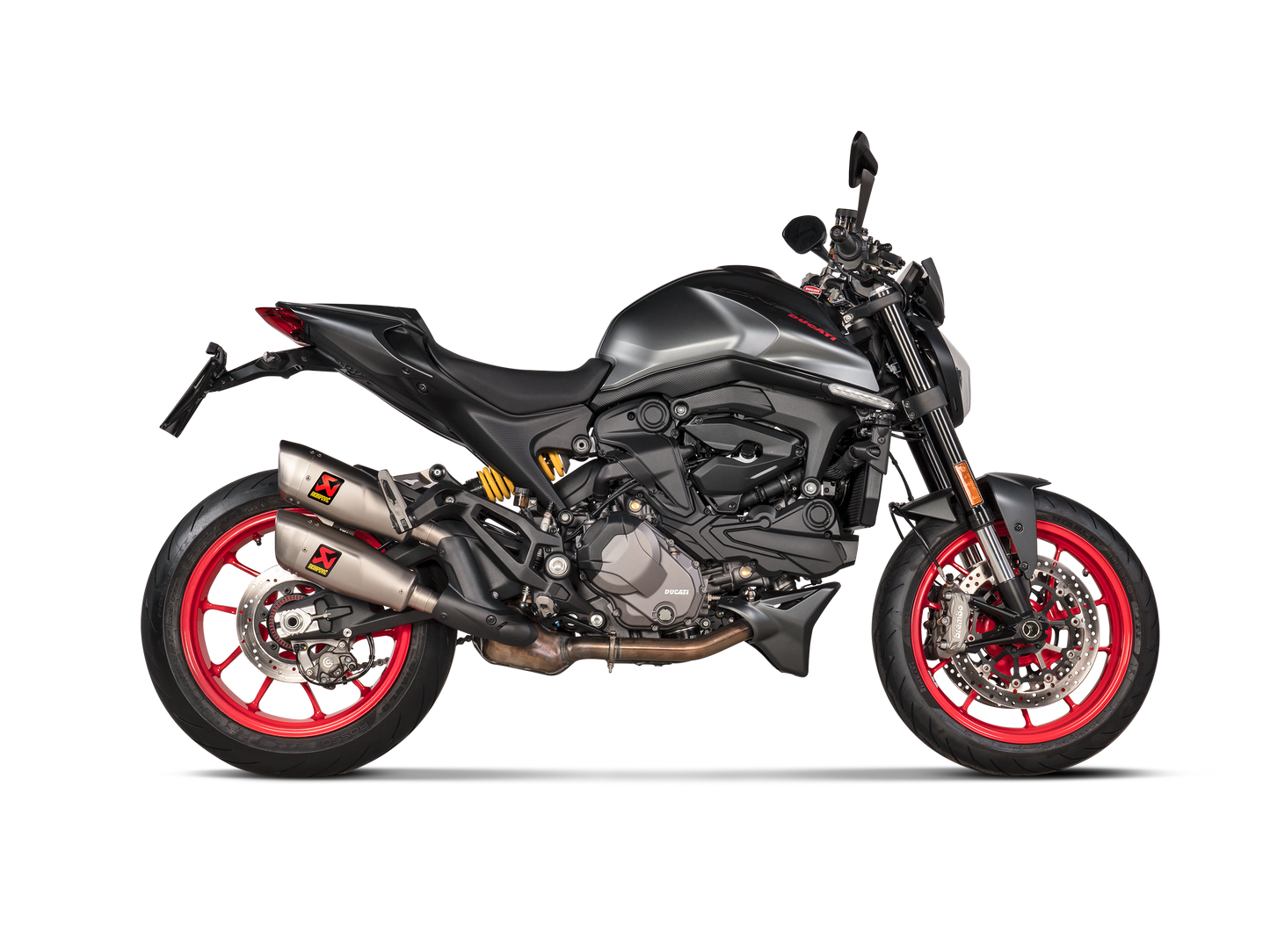 Akrapovič Uitlaat - Ducati Monster 2021-2024 - Slip-On Line (Titanium) - Motor Accessoires
