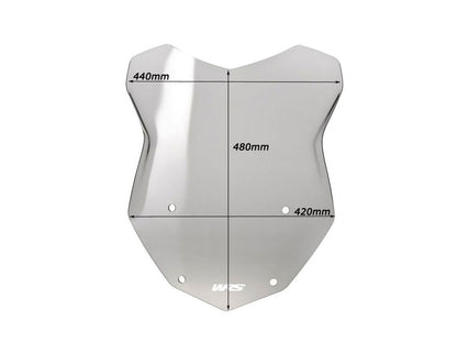 WRS Vervangingsruit - BMW R1200GS LC 2013-2018 | R1200GS LC Adventure 2013-2018 en meer - Intermedio - Licht Getint / Transparant