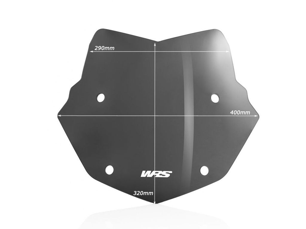 WRS Windscherm - BMW R1250GS LC 2018-2023 | R1250GS LC Adventure 2019-2023 - Enduro - Transparant / Mat Zwart en meer