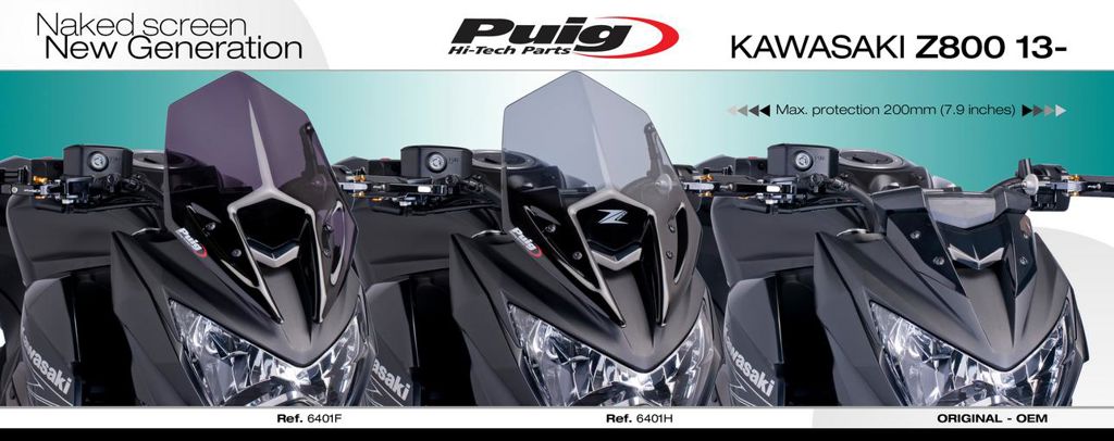 Vervangingsruit Naked Bike Puig Kawasaki Z800/ E '13-