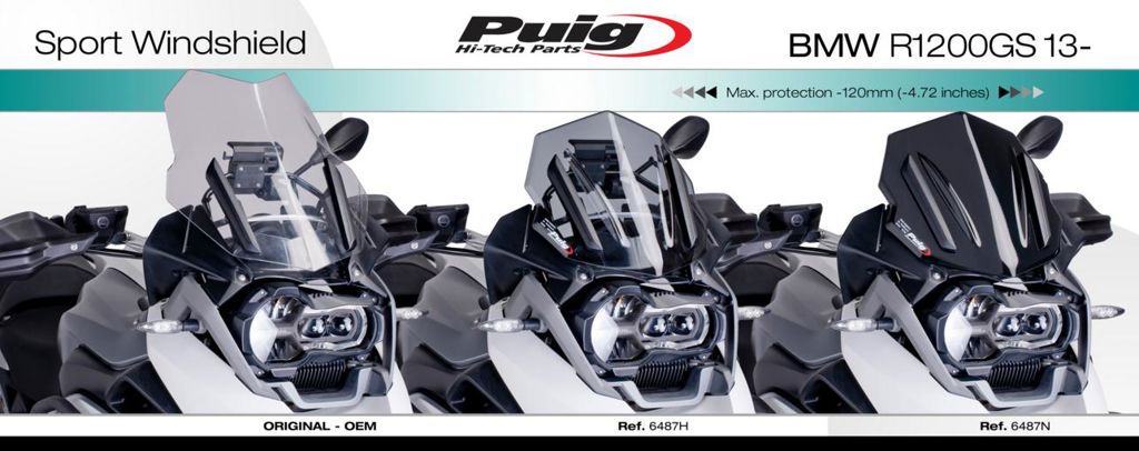 Vervangingsruit Jetstream Puig Bmw R1200/1250Gs Lc / Adv '13-