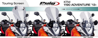 Vervangingsruit Touring Puig Ktm 1050/ 1090 / 1190/ 1290 Adventure/ 1290 Super Adventure