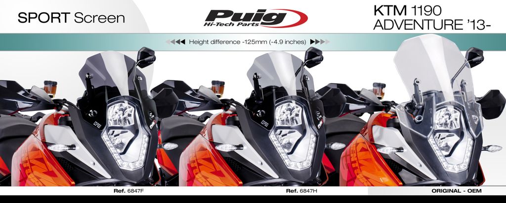 Vervangingsruit Puig Jetstream Voor Diverse Ktm Modellen