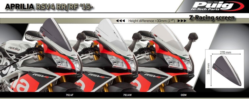 Vervangingsruit Puig Jetstream Aprilia Rsv4 '15-20