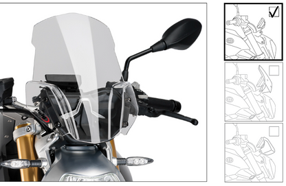 Vervangingsruit Naked Bike Model Sport Puig (Zonder Orig. Ruit) Bmw R1200R '15-'18