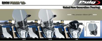 Vervangingsruit Naked Bike Touring Puig Bmw F800R '15-