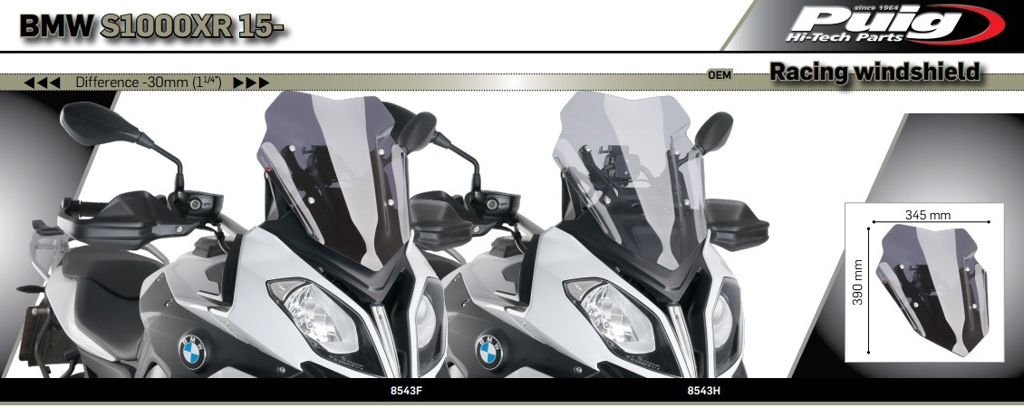 Vervangingsruit Puig Jetstream Bmw S1000Xr '15-