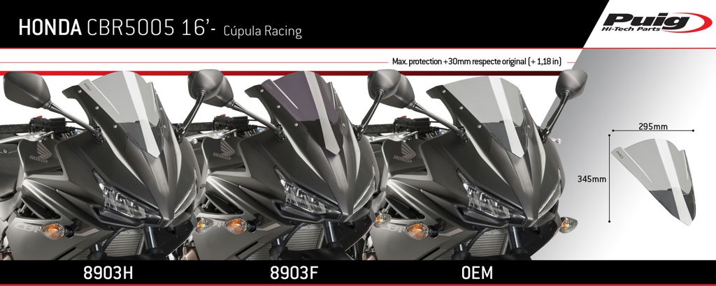 Vervangingsruit Puig Jetstream Honda Cbr500R '16-'18