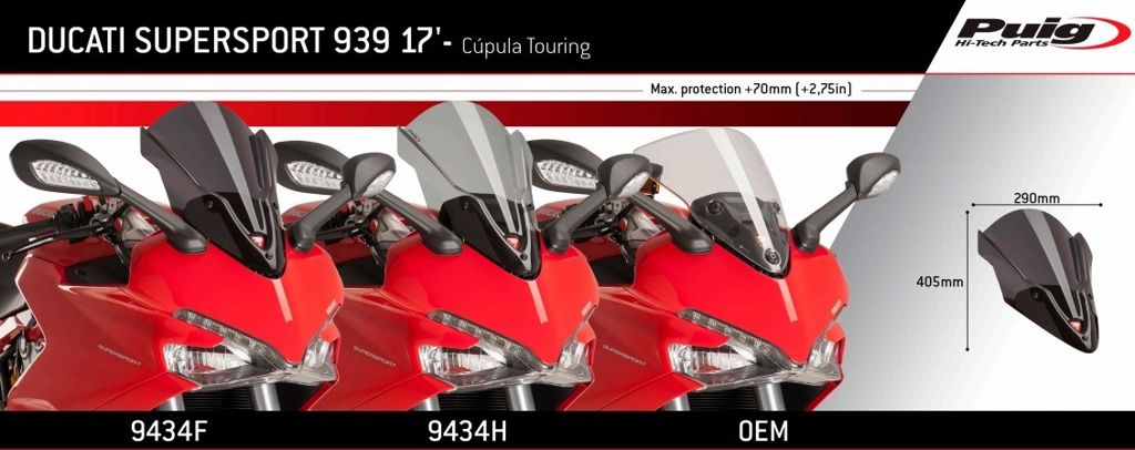 Vervangingsruit Touring Puig Ducati Supersport/S '17-