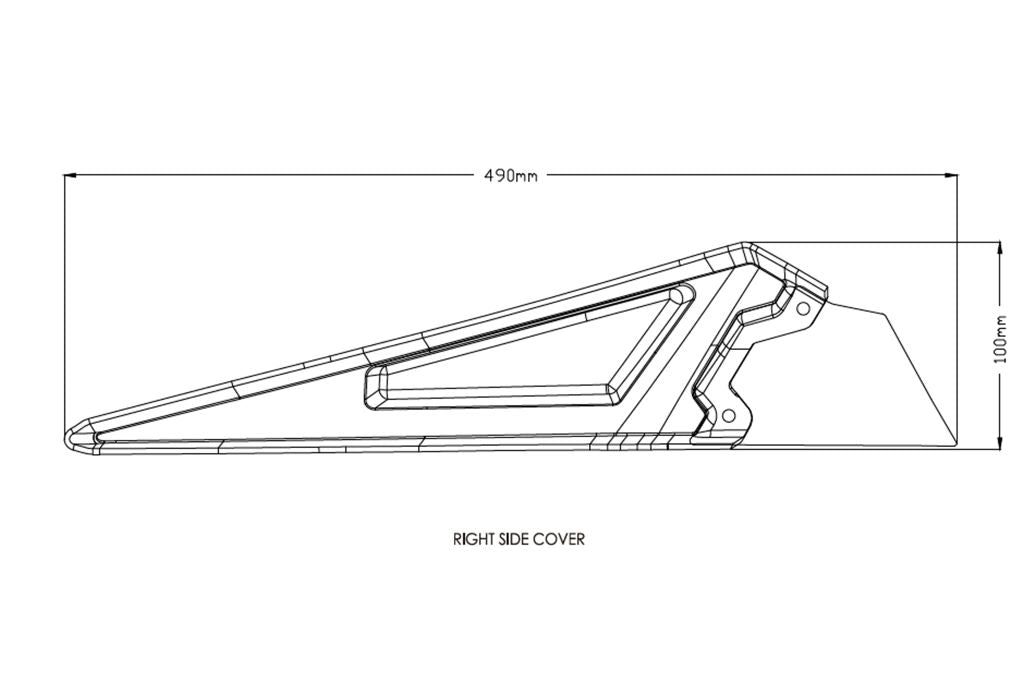 Side Cover Panel Rear Spoiler Links Puig Bmw F750Gs '18- Mat Zwart