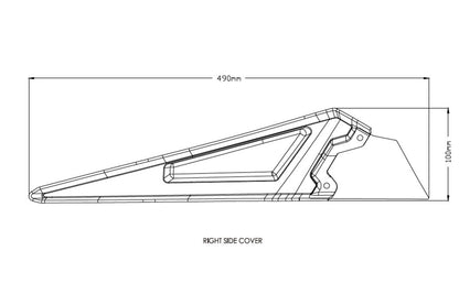 Side Cover Panel Rear Spoiler Links Puig Bmw F750Gs '18- Mat Zwart