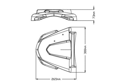 Voorspatbord/Snavel Verlenger Mat Zwart Puig Yamaha Mt-07 '18-20