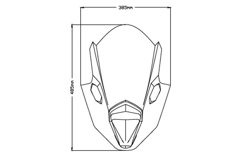 Vervangingsruit Puig Jetstream R Kawasaki Ninja 650 '20-